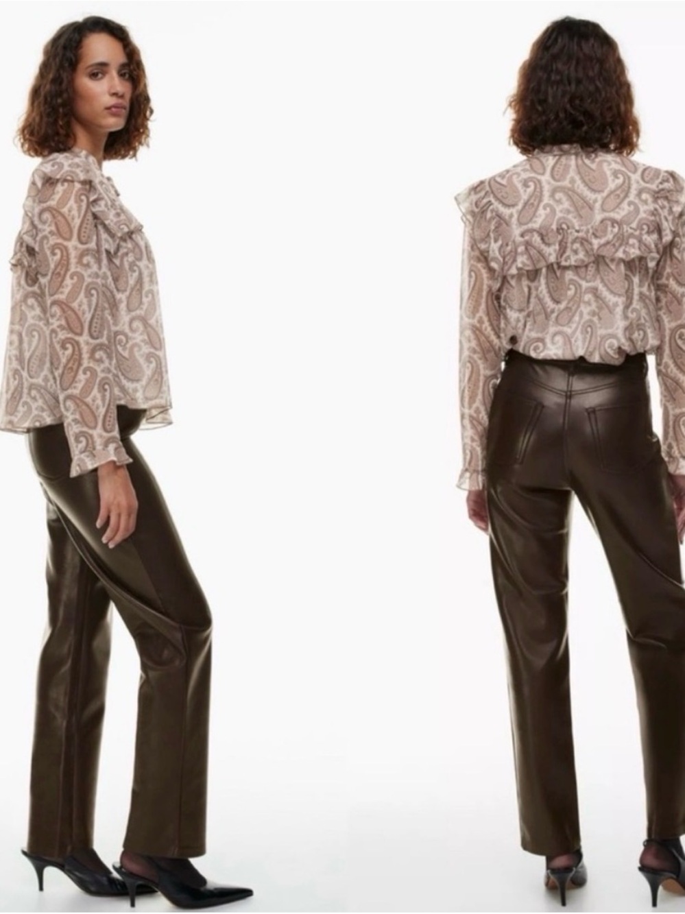 Wilfred The Melina™ Pant Rich Mocha Brown Vegan Leather